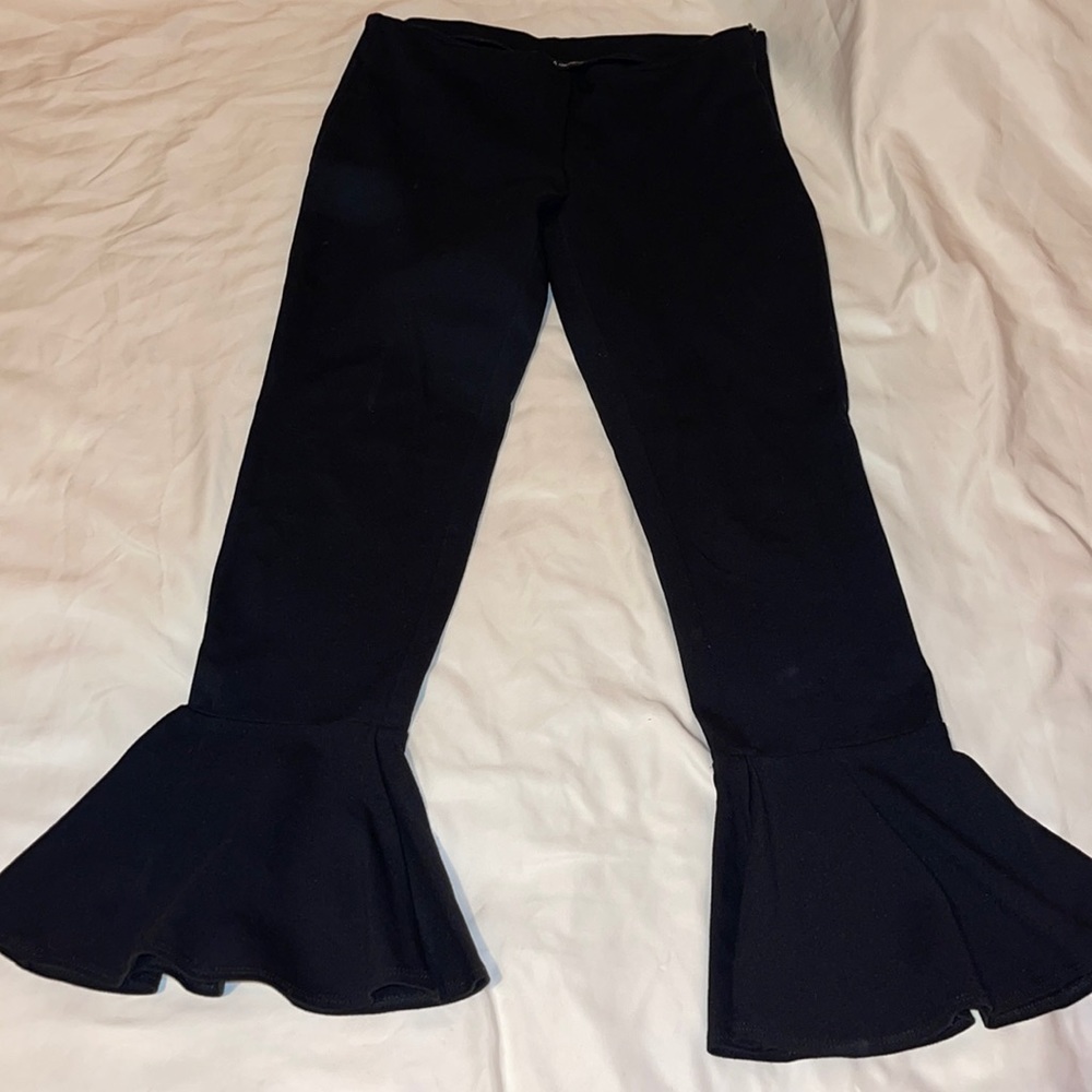 Flared out black bottoms
